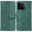 For Honor Play 60 Plus Geometric Embossed Leather Phone Case(Green) - 1