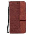 For Honor X6b Geometric Embossed Leather Phone Case(Brown) - 3