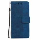 For Honor X6b Geometric Embossed Leather Phone Case(Blue) - 3