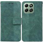 For Honor X6b Geometric Embossed Leather Phone Case(Green) - 1