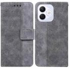 For Honor X60i Geometric Embossed Leather Phone Case(Grey) - 1