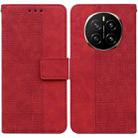 For Honor Magic7 Geometric Embossed Leather Phone Case(Red) - 1