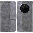 For Honor Magic7 Pro Geometric Embossed Leather Phone Case(Grey) - 1