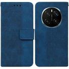 For Honor Magic7 Pro Geometric Embossed Leather Phone Case(Blue) - 1