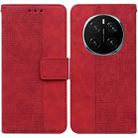 For Honor Magic7 Pro Geometric Embossed Leather Phone Case(Red) - 1