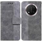 For Honor X9c Geometric Embossed Leather Phone Case(Grey) - 1