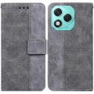 For Honor 400 Lite Geometric Embossed Leather Phone Case(Grey) - 1