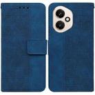 For Honor 400 Global 156.5mm Geometric Embossed Leather Phone Case(Blue) - 1