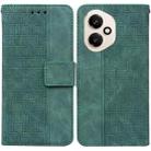 For Honor 400 Global 156.5mm Geometric Embossed Leather Phone Case(Green) - 1