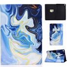 For Samsung Galaxy Tab A 10.1 (2019) T515 / T510 Voltage Painted Pattern Tablet PC Protective Leather Case with Bracket & Card Slots & Anti-skid Strip(Blue Marble) - 1