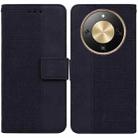 For Honor X70 5G Geometric Embossed Leather Phone Case(Black) - 1