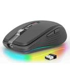 HXSJ M303 2400DPI Dual Mode 2.4GHz + Bluetooth 5.1 Wireless Mouse(Black) - 1