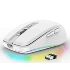 HXSJ M303 2400DPI Dual Mode 2.4GHz + Bluetooth 5.1 Wireless Mouse(White) - 1