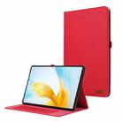 For Honor Pad X8a Cloth Texture Horizontal Flip PU + TPU Tablet Case(Red) - 1