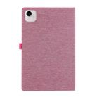 For Honor Pad X9a Fabric Texture Horizontal Flip Leather Tablet Case(Rose Red) - 3