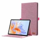 For Honor Pad V9 11.5 Fabric Texture Horizontal Flip Leather Tablet Case(Rose Red) - 1