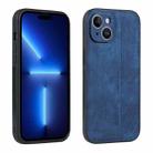 For iPhone 15 AZNS 3D Embossed Skin Feel Phone Case(Sapphire Blue) - 1