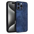 For iPhone 16 Pro Max AZNS 3D Embossed Skin Feel Phone Case(Sapphire Blue) - 1