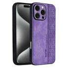 For iPhone 16 Pro Max AZNS 3D Embossed Skin Feel Phone Case(Purple) - 1