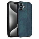 For iPhone 16 AZNS 3D Embossed Skin Feel Phone Case(Dark Green) - 1