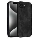 For iPhone 16e AZNS 3D Embossed Skin Feel Phone Case(Black) - 1