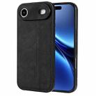 For iPhone Air AZNS 3D Embossed Skin Feel Phone Case(Black) - 1