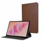 For Lenovo Tab Plus 11.5 PU Flip Tablet Protective Leather Tablet Case(Brown) - 1