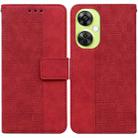 For OnePlus Nord CE 3 Lite/Nord N30 Geometric Embossed Leather Phone Case(Red) - 1