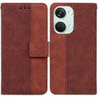 For OnePlus Nord 3 Geometric Embossed Leather Phone Case(Brown) - 1