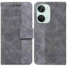 For OnePlus Nord 3 Geometric Embossed Leather Phone Case(Grey) - 1