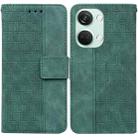 For OnePlus Nord 3 Geometric Embossed Leather Phone Case(Green) - 1