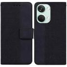 For OnePlus Nord 3 Geometric Embossed Leather Phone Case(Black) - 1