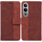 For OnePlus Nord CE4 5G Geometric Embossed Leather Phone Case(Brown) - 1