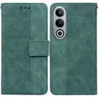 For OnePlus Nord CE4 5G Geometric Embossed Leather Phone Case(Green) - 1