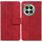For OnePlus Ace 3 Pro Geometric Embossed Leather Phone Case(Red) - 1