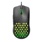 HXSJ S500 3600DPI Colorful Luminous Wired Mouse, Cable Length: 1.5m(Black) - 1