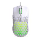 HXSJ S500 3600DPI Colorful Luminous Wired Mouse, Cable Length: 1.5m(White) - 1