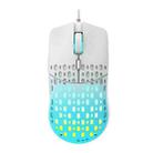 HXSJ S500 3600DPI Colorful Luminous Wired Mouse, Cable Length: 1.5m(Sky Blue) - 1