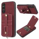 For Sony Xperia 1 V ABEEL Litchi Texture Card Bag PU Phone Case(Purple) - 1