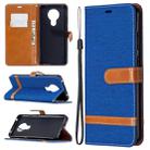 For Nokia 5.3 Denim Texture Horizontal Flip Leather Case with Holder & Card Slots & Wallet & Lanyard(Blue) - 1