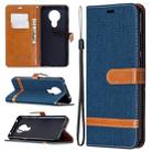 For Nokia 5.3 Denim Texture Horizontal Flip Leather Case with Holder & Card Slots & Wallet & Lanyard(Navy Blue) - 1