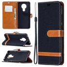 For Nokia 5.3 Denim Texture Horizontal Flip Leather Case with Holder & Card Slots & Wallet & Lanyard(Black) - 1