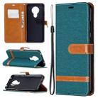 For Nokia 5.3 Denim Texture Horizontal Flip Leather Case with Holder & Card Slots & Wallet & Lanyard(Green) - 1