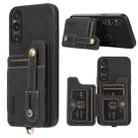 For Sony Xperia 1 V ABEEL Litchi Texture Card Bag PU Phone Case(Black) - 1