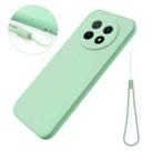 For Huawei Nova Y91 4G Solid Color Liquid Silicone Dropproof Full Coverage Protective Case(Green) - 1