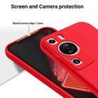 For Huawei P60 / P60 Pro Solid Color Liquid Silicone Dropproof Full Coverage Protective Case(Red) - 3