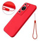 For Huawei P60 / P60 Pro Solid Color Liquid Silicone Dropproof Full Coverage Protective Case(Red) - 5