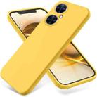 For Huawei Nova 11i Solid Color Liquid Silicone Dropproof Full Coverage Protective Case(Yellow) - 1