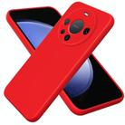 For Huawei Mate 60 Pro Solid Color Liquid Silicone Dropproof Full Coverage Protective Case(Red) - 1