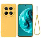 For Huawei nova 12i Solid Color Liquid Silicone Dropproof Full Coverage Protective Case(Yellow) - 1